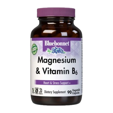 Bluebonnet - Magnesium Plus B-6 - 90 Veg Capsules