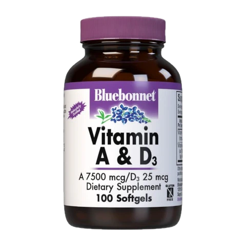Bluebonnet - Vitamin A & D3 25000 1000 IU - 100 Softgels