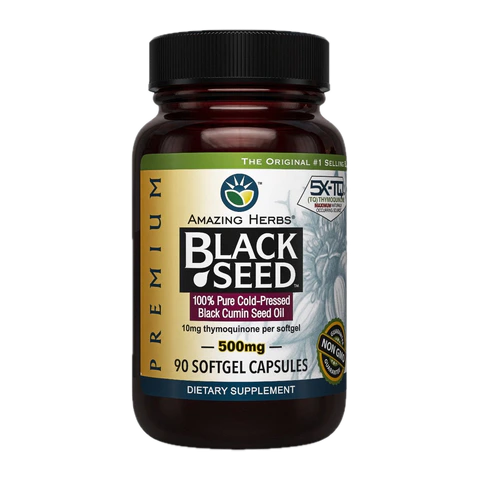 Amazing Herbs - Black Seed Oil - 90 Capsules