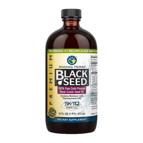 Amazing Herbs - Premium Black Seed Oil - 16 oz