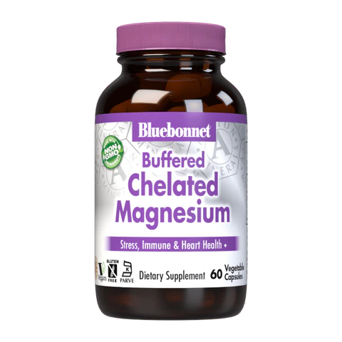 Bluebonnet - Buffered Chelated Magnesium - 60 Veg Capsules