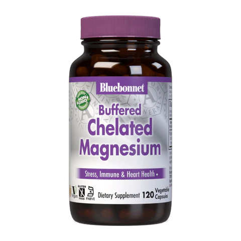 Bluebonnet - Buffered Chelated Magnesium 200 mg - 120 Veg Capsules