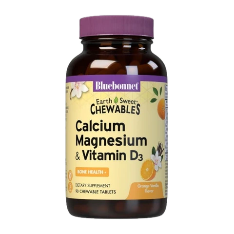 Bluebonnet - Earthsweet Chewables Calcium Magnesium & Vitamin D3 Vanilla - 90 Tablets