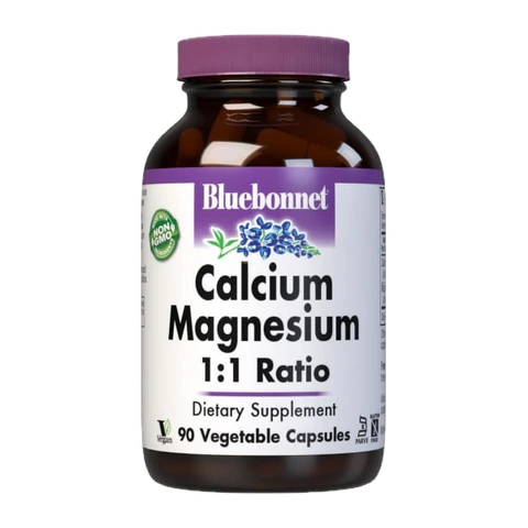 Bluebonnet - Calcium Magnesium 1:1 Ratio - 90 Veg Capsules