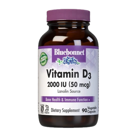 Bluebonnet - Vitamin D3 2000 IU - 90 Veg Capsules