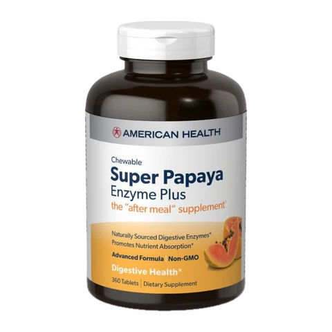 American Health - Super Papaya Enzyme Plus Chewable Tablets - 360 Tablets