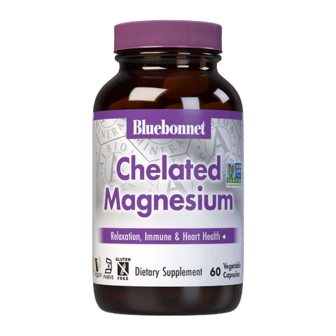 Bluebonnet - Chelated Magnesium - 60 Veg Capsules