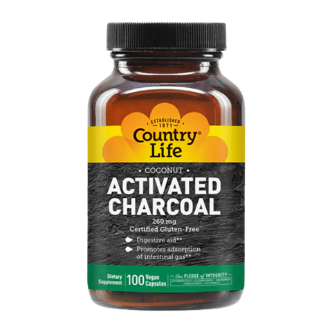 Country Life - Natural Activated Charcoal 260 mg - 100 Capsules