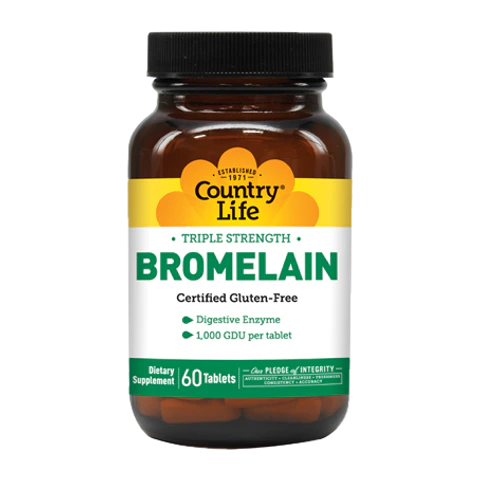 Country Life - Triple Strength Bromelain 500 mg - 60 Tablets