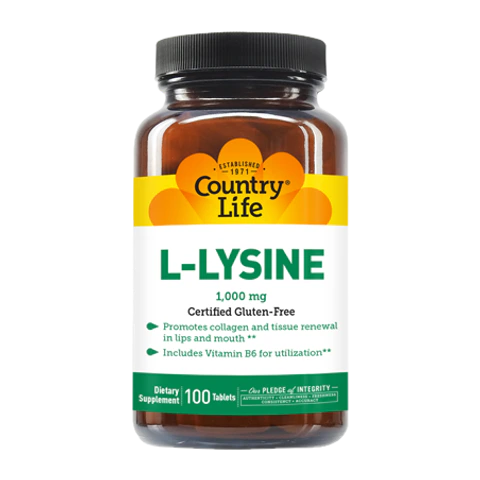 Country Life - L Lysine 1000 mg - 100 Tablets