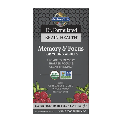 Garden of Life - Dr. Formulated Brain Health Memory & Focus - 60 Tablets