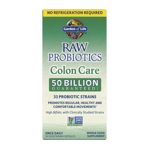 Garden of Life - Raw Probiotics Colon Care Shelf Stable - 30 Capsules