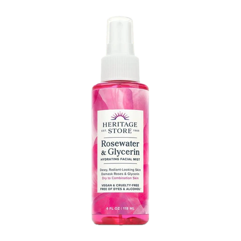 Heritage Store - Rosewater and Glycerin Spray - 4 oz