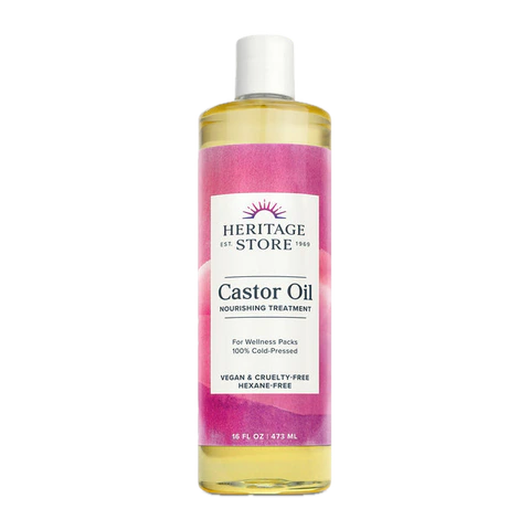 Heritage Store - Castor Oil Plstc Hexane Free - 16 oz