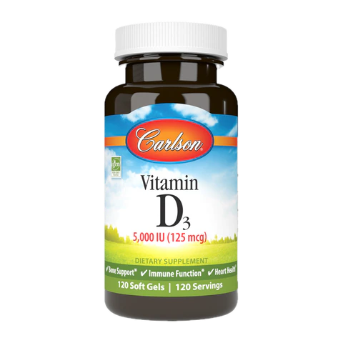 Carlson - Vitamin D3 5000 IU - 120 Softgels