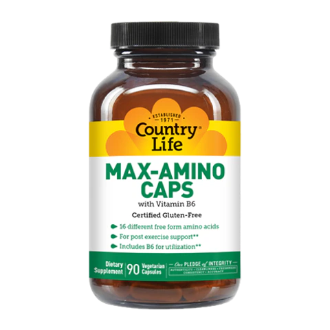 Country Life - Max Amino Caps With B6 - 90 Veg Capsules