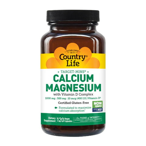 Country Life - Calcium Magnesium With Vitamin D Complex - 120 Veg Capsules