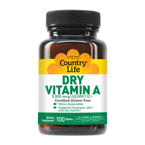 Country Life - Vitamin A 10000 Units Dry - 100 Tablets