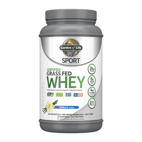 Garden of Life - Sport Grass Fed Whey Vanilla - 640 g
