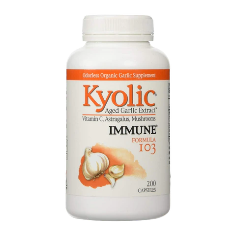 Kyolic - Aged Garlic Extract W/ Vitamin C & Astragalus Form 103 - 100 Capsules