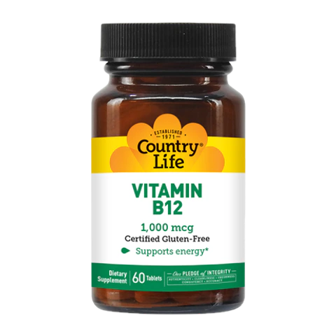 Country Life - Vitamin B12 1000 mcg - 60 Tablets