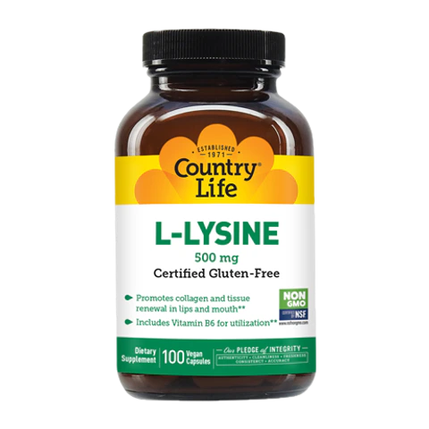 Country Life - Lysine 500 mg 100 Veg Capsulesapsules - 100 Capsules