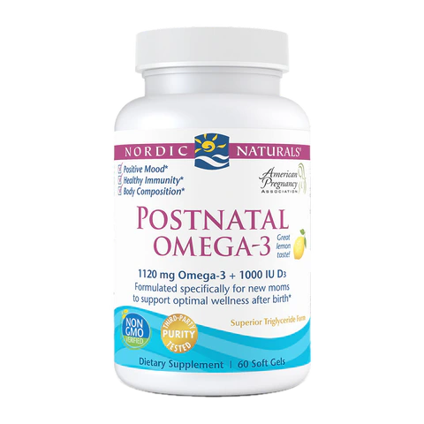 Nordic Naturals - Postnatal Omega-3 Lemon 650 mg - 60 count