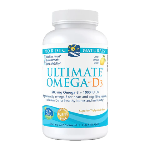 Nordic Naturals - Ultimate Omega D3 Lemon 1000 mg - 120 Count