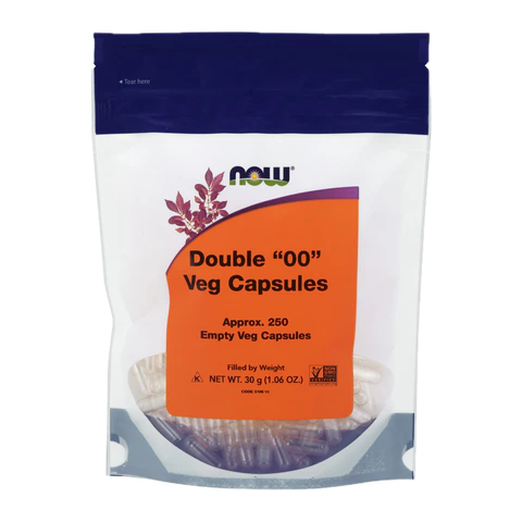 Now - Double "00" Veg Capsules - 250 Capsules
