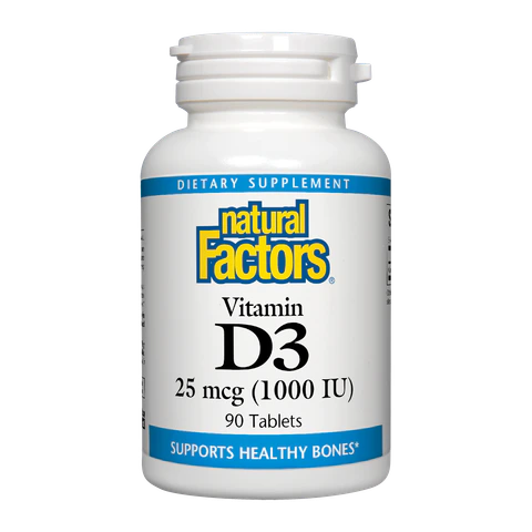 Natural Factors - Vitamin D3 1000 IU - 90 Tablets