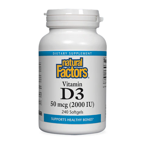 Natural Factors - Vitamin D3 2000 IU - 240 Softgels