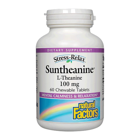 Natural Factors - Stress-Relax Suntheanine L-Theanine - 60 Chewables