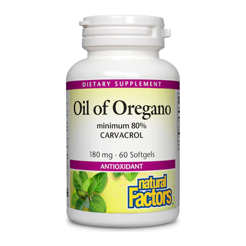 Natural Factors - Oil Of Oregano 180 mg - 60 Softgels