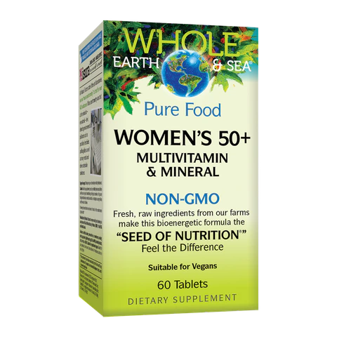 Natural Factors - Whole Earth & Sea Womens 50+ Multivitamin & Mineral - 60 Tablets