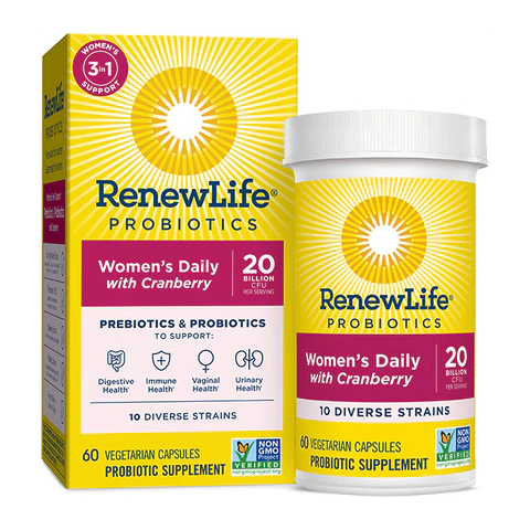 Renew Life - Women's Daily Probiotics + Prebiotics 60Ct - 60 Capsules