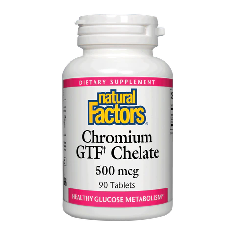 Natural Factors - Chromium GTF Chelate 500 mcg - 90 Tablets