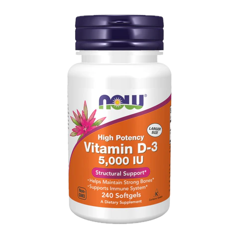 Now - Vit D 3 5000 IU - 240 Softgels
