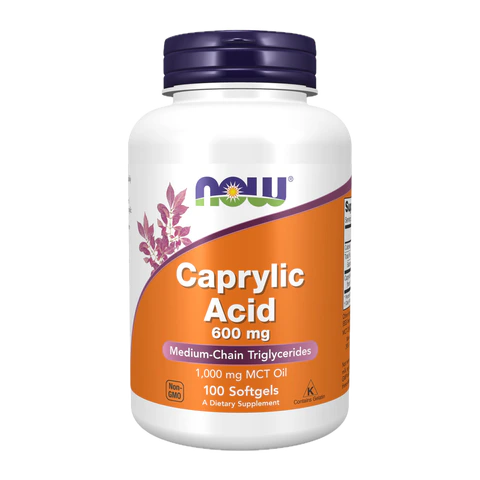 Now - Caprylic Acid 600mg - 100 Softgels