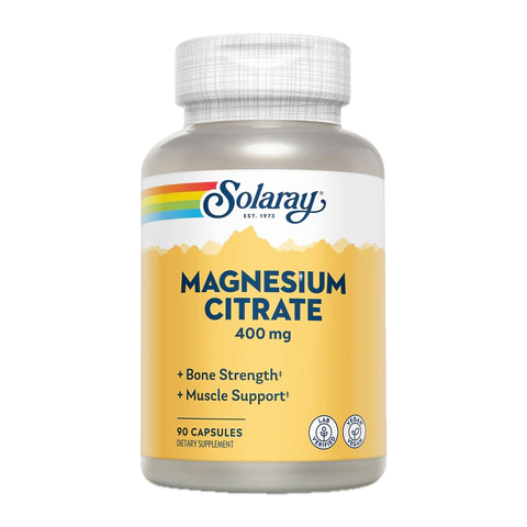 Solaray - Magnesium Citrate 400 mg - 90 Capsules