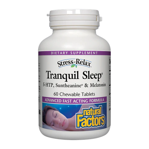 Natural Factors - Stress-Relax Tranquil Sleep Chewable - 60 Tablets