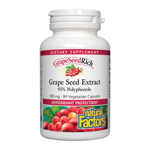Natural Factors - Grapeseedrich 100 mg 95% Polyphenols - 90 Capsules