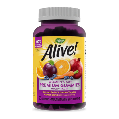 Natures Way - Alive - Women's 50+ Gummy Multi-Vitamins - 75 Gummies