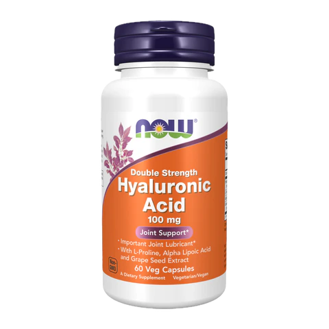 Now - Hyaluronic Acid 100mg 2X Plus - 60 Veg Capsules