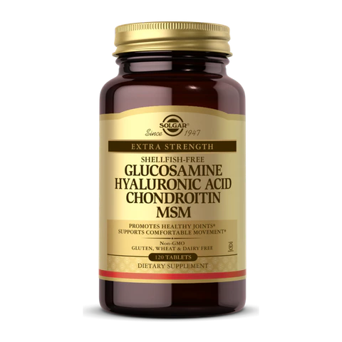 Solgar - Glucosamine Hyaluronic Acid Chondroitin MSM Shellfish-Free - 120 Tablets