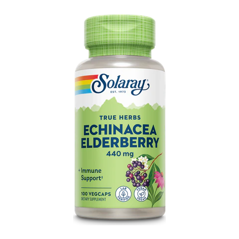 Solaray - Echinacea with Elderberry - 100 Capsules