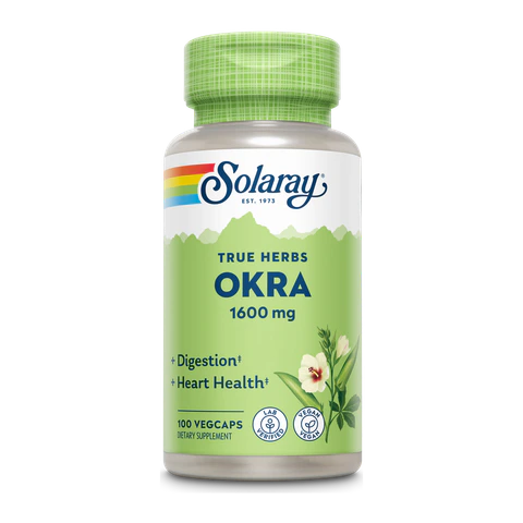 Solaray - Okra Fruit - 100 Veg Capsules