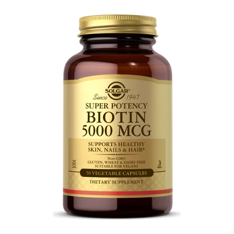 Solgar - Biotin 5000 mcg - 50 Veg Capsules