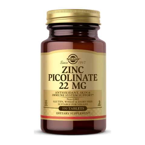 Solgar - Zinc Picolinate 22 mg - 100 Tablets