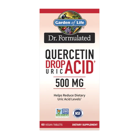Garden of Life - Dr. Formulated Quercetin Drop Uric Acid 500mg - 60 Vegan Tablets