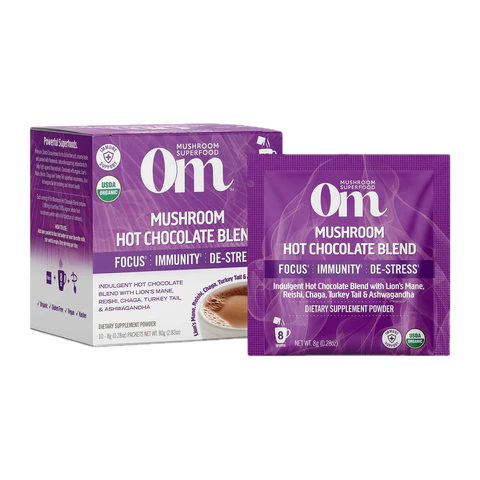Om - Box of Mushroom Hot Chocolate Blend - 10 Pack
